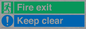 SB417: Fire exit Keep clear dual sign