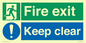 SB417: Fire exit Keep clear dual sign