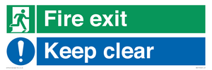 SB417: Fire exit Keep clear dual sign