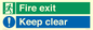 SB417: Fire exit Keep clear dual sign