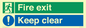 SB417: Fire exit Keep clear dual sign