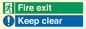 SB417: Fire exit Keep clear dual sign