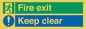 SB417: Fire exit Keep clear dual sign