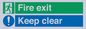 SB417: Fire exit Keep clear dual sign