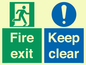SB417: Fire exit Keep clear dual sign