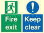 SB417: Fire exit Keep clear dual sign