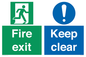 SB417: Fire exit Keep clear dual sign