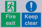 SB417: Fire exit Keep clear dual sign