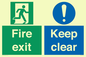 SB417: Fire exit Keep clear dual sign