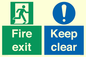 SB417: Fire exit Keep clear dual sign