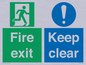 SB417: Fire exit Keep clear dual sign