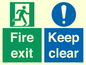 SB417: Fire exit Keep clear dual sign