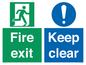 SB417: Fire exit Keep clear dual sign