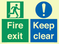 SB417: Fire exit Keep clear dual sign