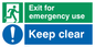 SB418: emergency exit keep clear