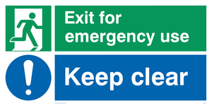 SB418: emergency exit keep clear