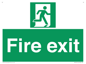 SB419: "Fire Exit"  No Arrow Sign