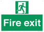 SB419: "Fire Exit"  No Arrow Sign