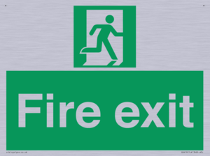SB419: "Fire Exit"  No Arrow Sign