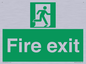 SB419: "Fire Exit"  No Arrow Sign