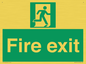 SB419: "Fire Exit"  No Arrow Sign
