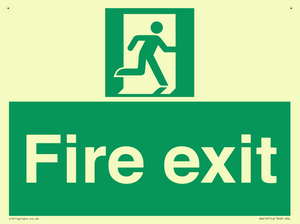 SB419: "Fire Exit"  No Arrow Sign