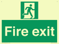 SB419: "Fire Exit"  No Arrow Sign
