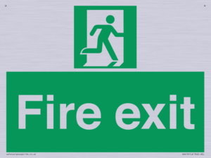 SB419: "Fire Exit"  No Arrow Sign