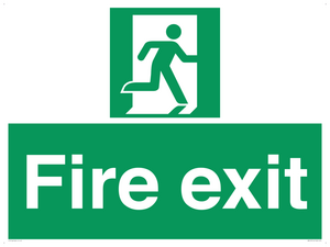 SB419: "Fire Exit"  No Arrow Sign