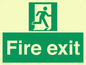 SB419: "Fire Exit"  No Arrow Sign