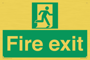 SB419: "Fire Exit"  No Arrow Sign