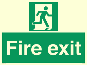 SB419: "Fire Exit"  No Arrow Sign