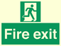 SB419: "Fire Exit"  No Arrow Sign