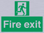 SB419: "Fire Exit"  No Arrow Sign