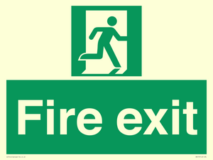 SB419: "Fire Exit"  No Arrow Sign