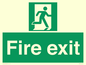 SB419: "Fire Exit"  No Arrow Sign