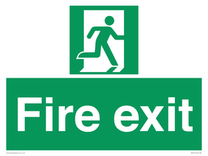 SB419: "Fire Exit"  No Arrow Sign