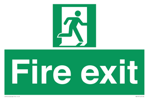 SB419: "Fire Exit"  No Arrow Sign
