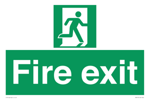 SB419: "Fire Exit"  No Arrow Sign