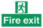 SB419: "Fire Exit"  No Arrow Sign
