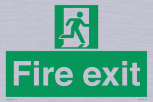SB419: "Fire Exit"  No Arrow Sign