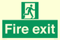 SB419: "Fire Exit"  No Arrow Sign