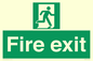 SB419: "Fire Exit"  No Arrow Sign