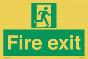 SB419: "Fire Exit"  No Arrow Sign
