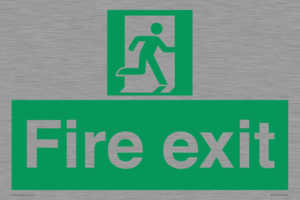 SB419: "Fire Exit"  No Arrow Sign