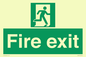 SB419: "Fire Exit"  No Arrow Sign
