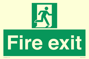 SB419: "Fire Exit"  No Arrow Sign