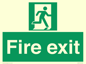 SB419: "Fire Exit"  No Arrow Sign