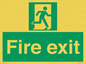 SB419: "Fire Exit"  No Arrow Sign