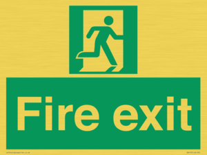 SB419: "Fire Exit"  No Arrow Sign